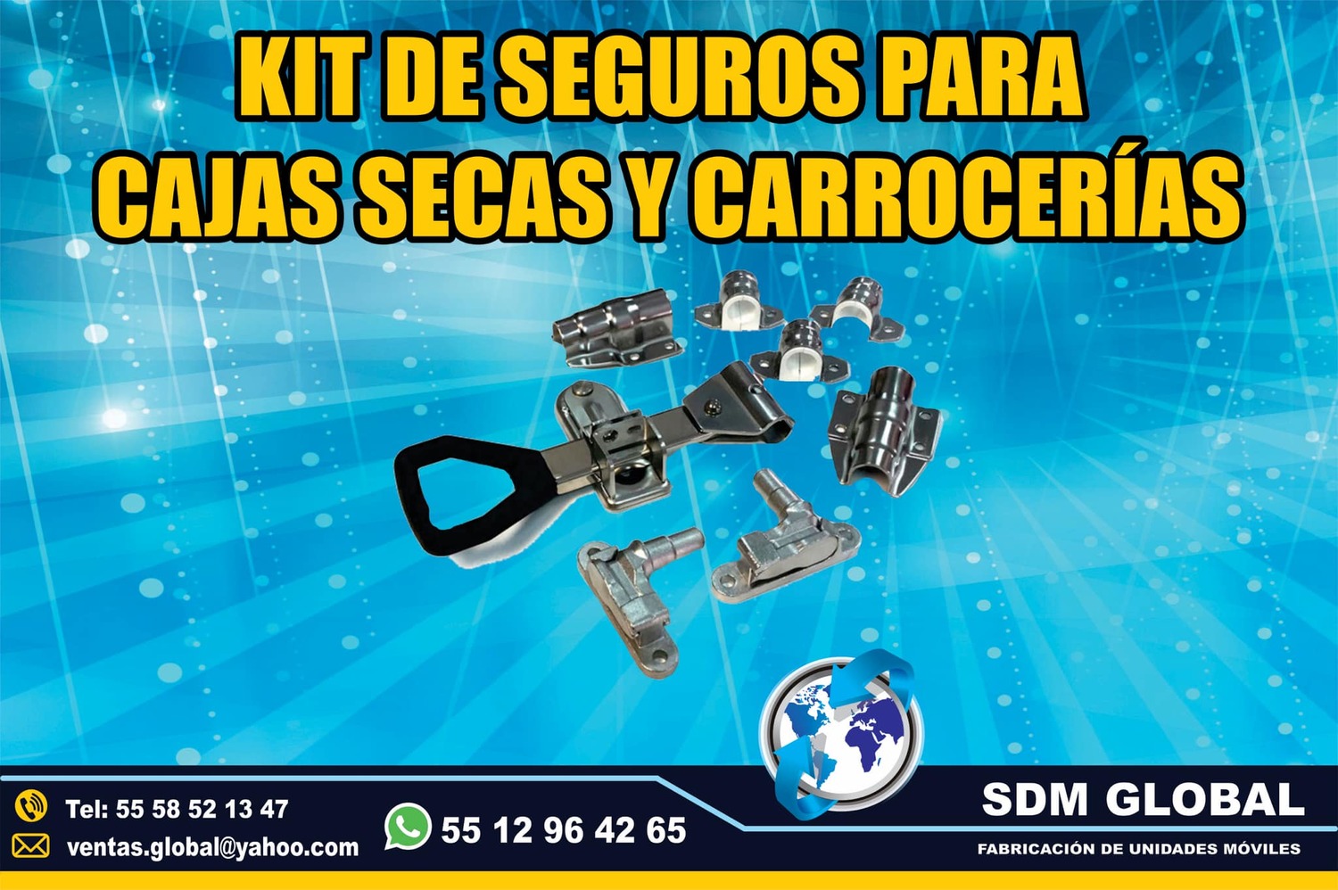 Seguro para puertas de cajas secas y carrocerias<br>