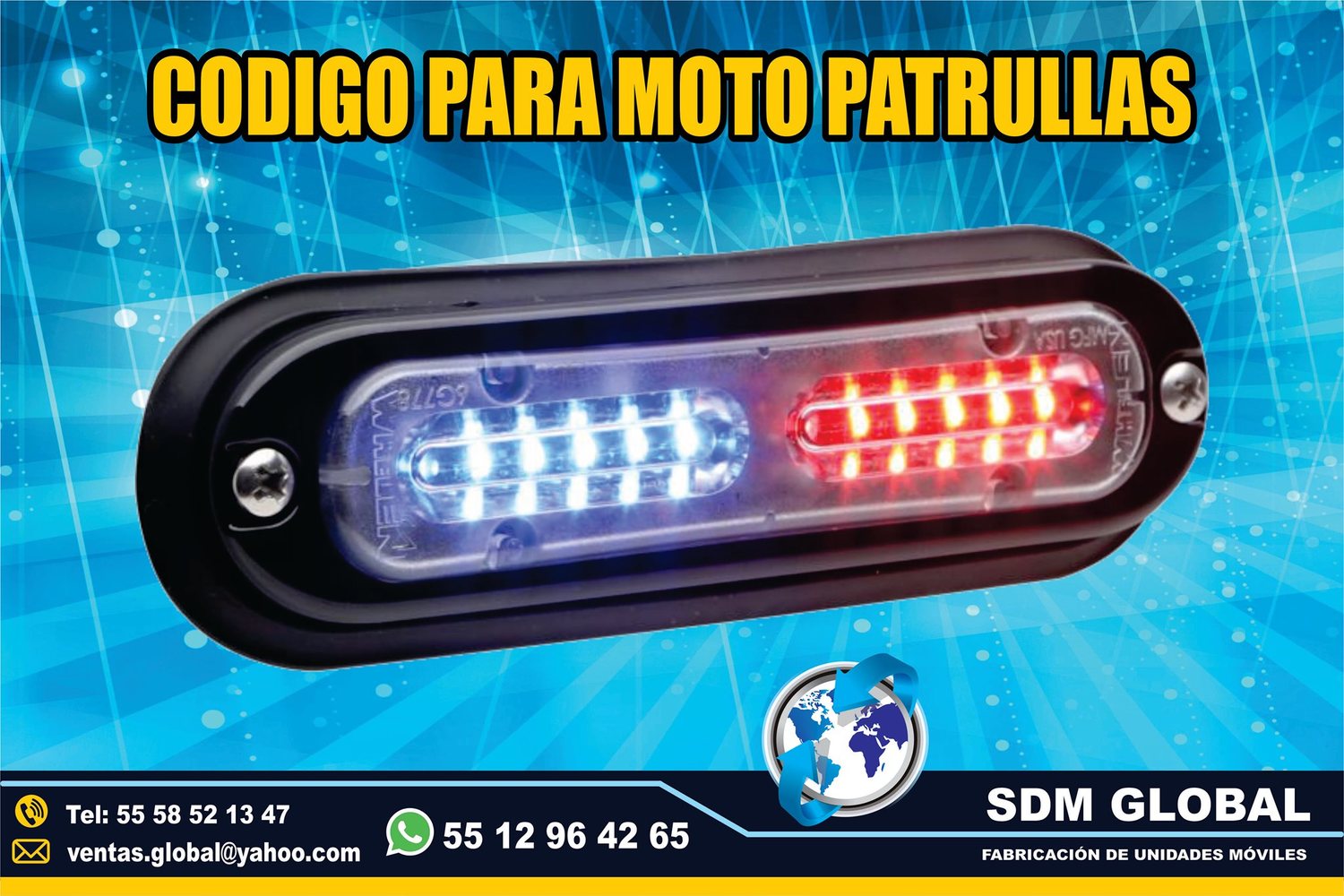 Venta e Instalacion de Luces Perimetrales para MotoPatrullas  