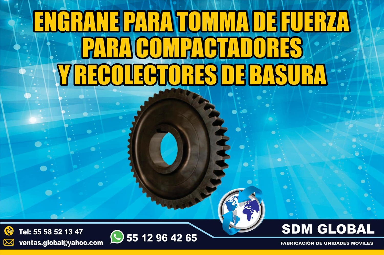 Venta de Engrane para toma de fuerza Rampas Hidrahulicas<br>