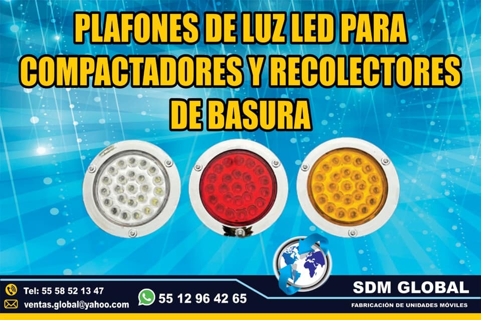 Venta de Plafones Led para compactadores recolectores de basura<br>