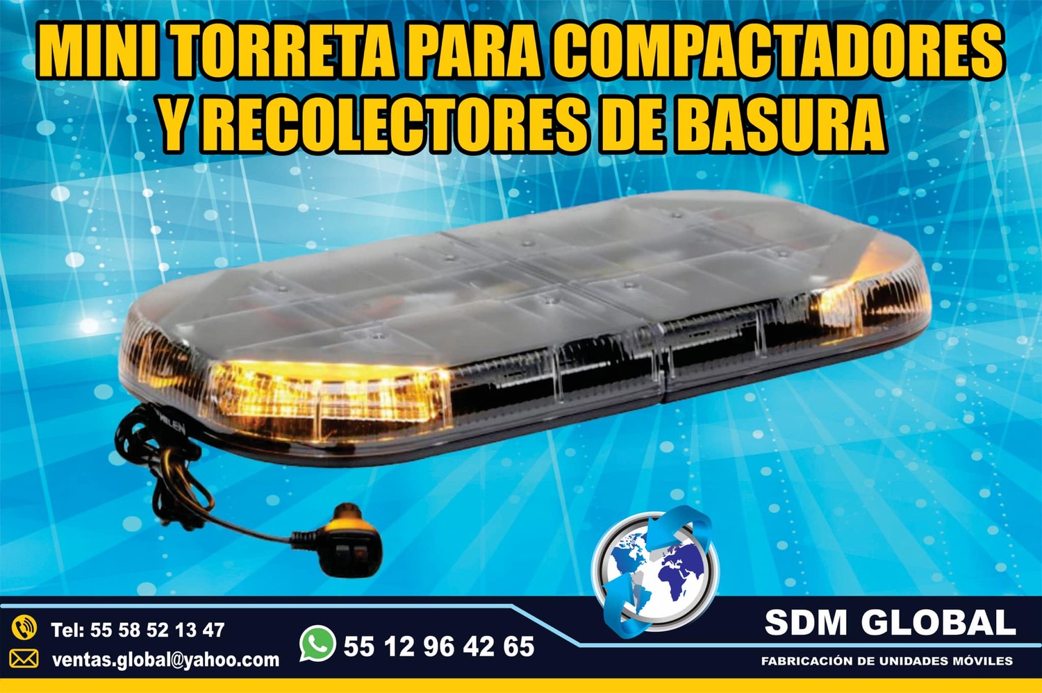 Mini torreta para carrocerias y cajas secas plataformas remolques<br>