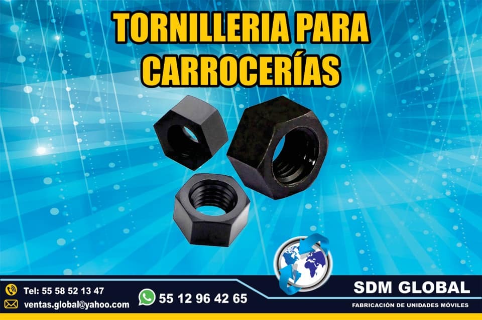 Tornillos para carrocerias y cajas secas plataformas remolques<br>