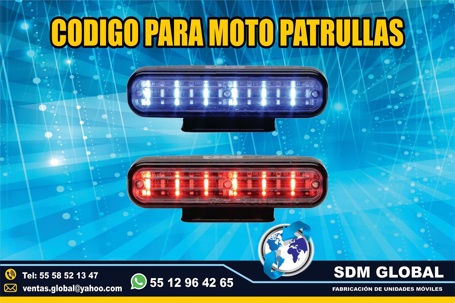 Venta e Instalacion de Luces Perimetrales para MotoPatrullas <br>